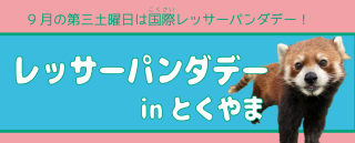 【終了しました】レッサーパンダデーinとくやま